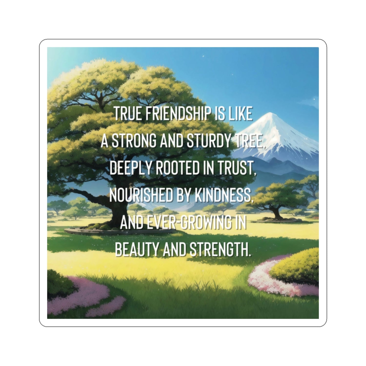 Paper products | Nature Sticker | Friendship Sticker | AI-Assisted Die-Cut Stickers for Indoor and Outdoor Use - Moikas