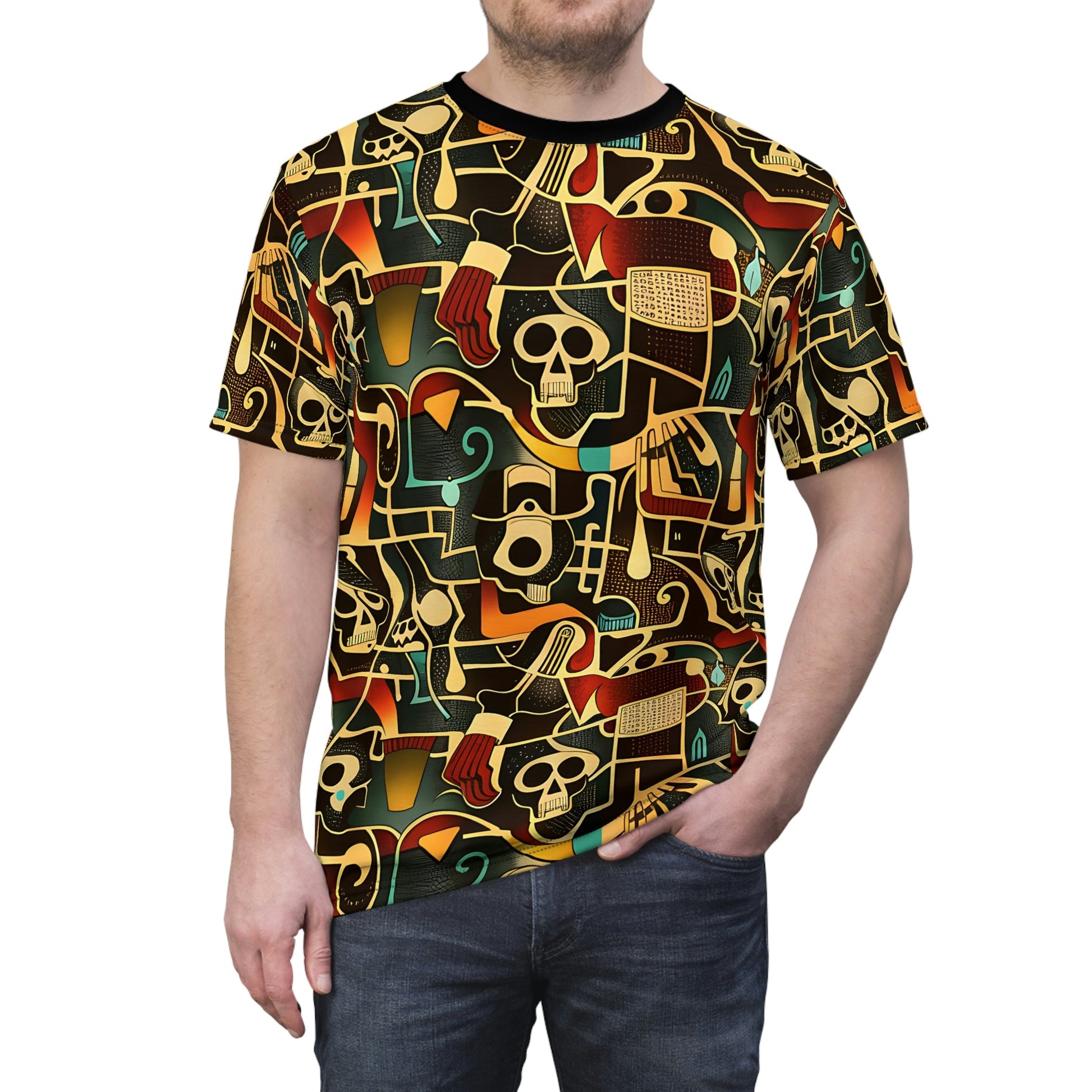 All Over Prints | Premium Abstract Skull Shirt | Moika's Lookout - Moikas