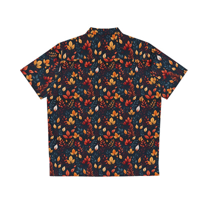All Over Prints | Premium Fall Leaves Button Up Shirt Fall Collection - Moikas