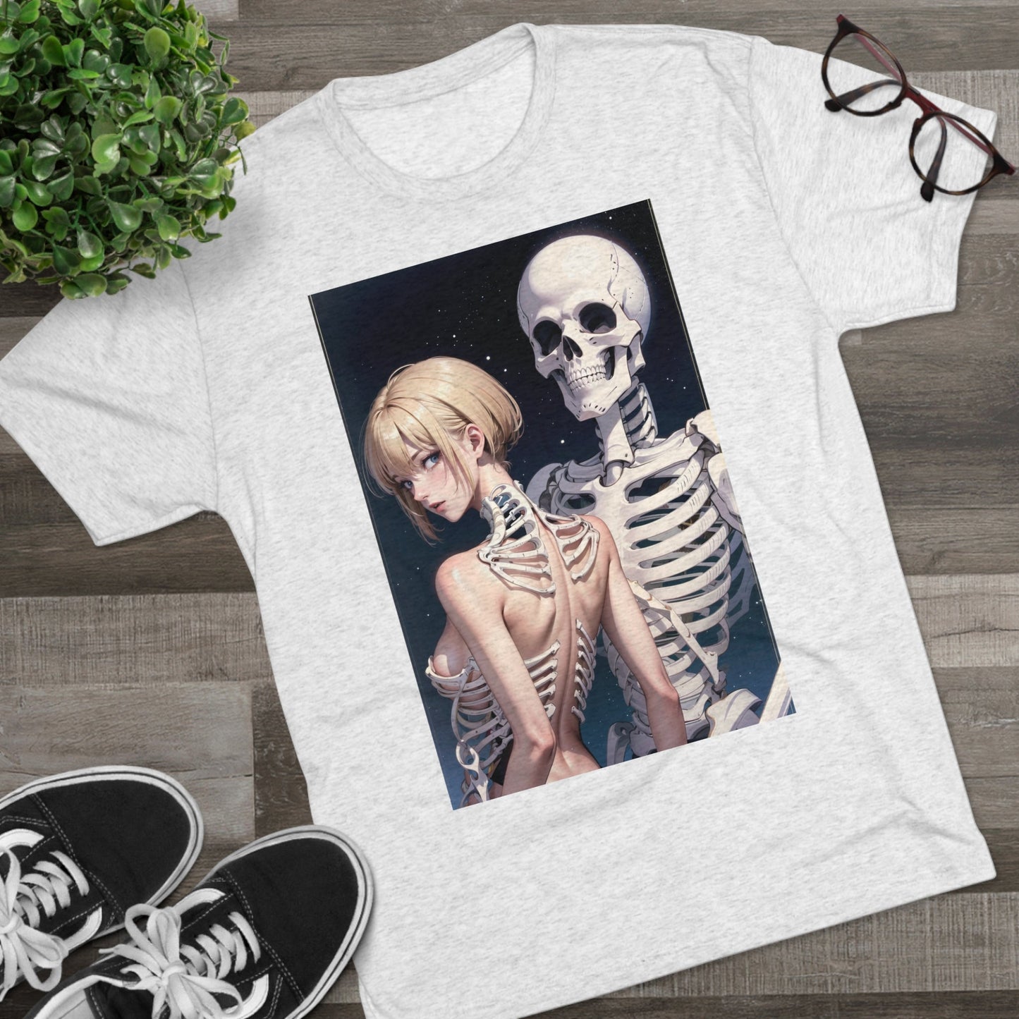 Skull Shirt | Fake-Magazine Shirt | Premium Unisex Tri-Blend Crew Tee | Moika's Lookout - Moikas