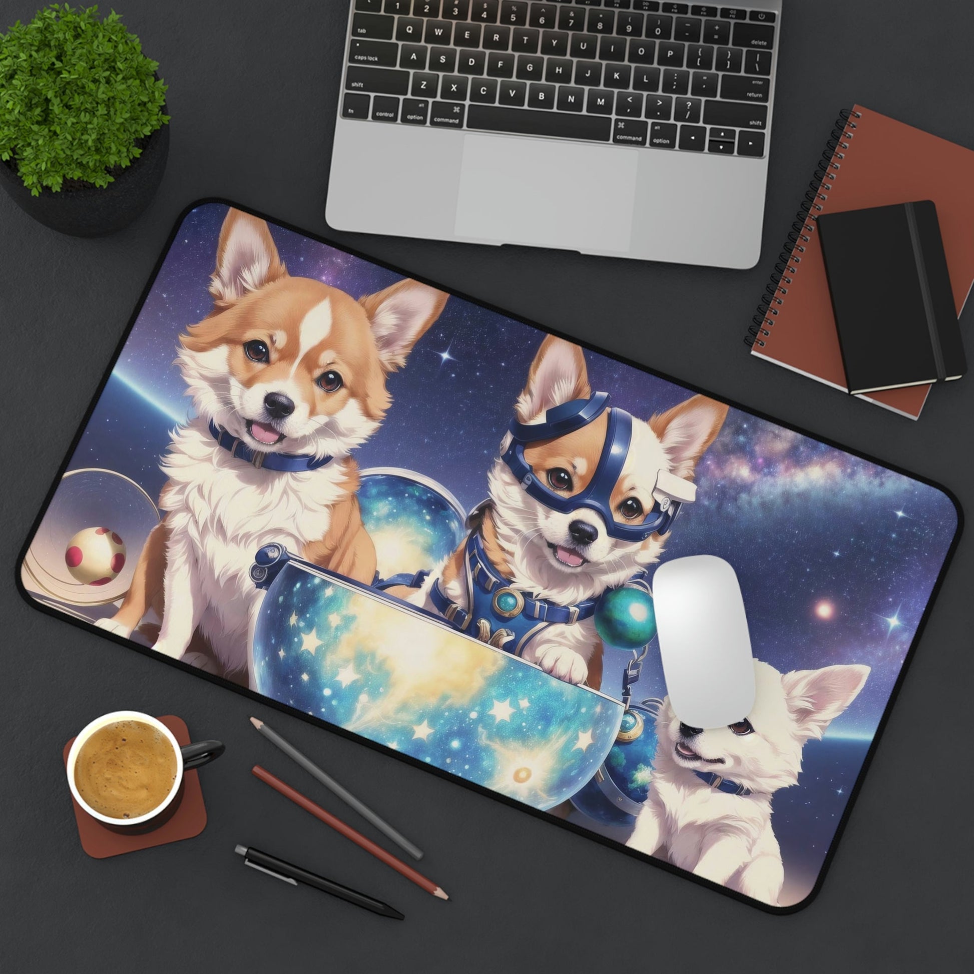Desk Mat | Space Dog Gaming Mousepad - Moikas