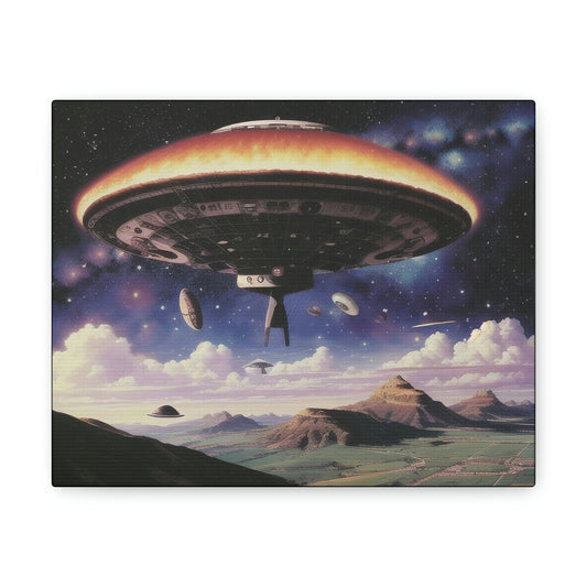 Wall Art | UFO Art Alien Home Décor 10" x 8" | Wall Art - Moikas